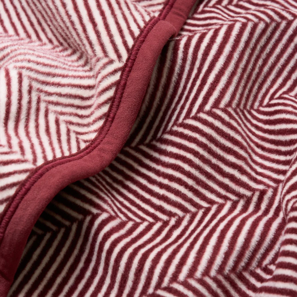 Maroon Herringbone Blanket