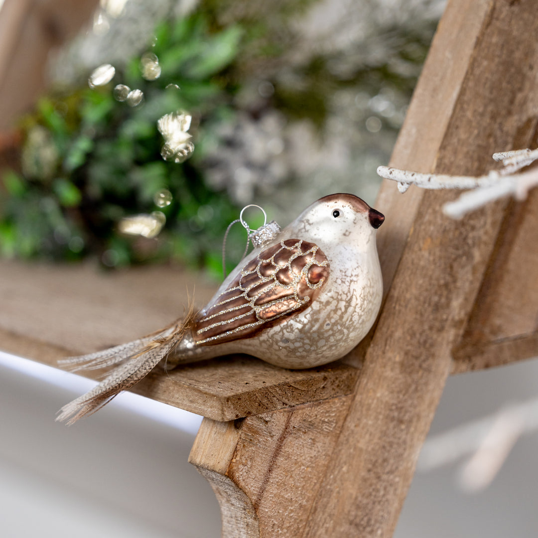 Mercury Glass Bird Ornament