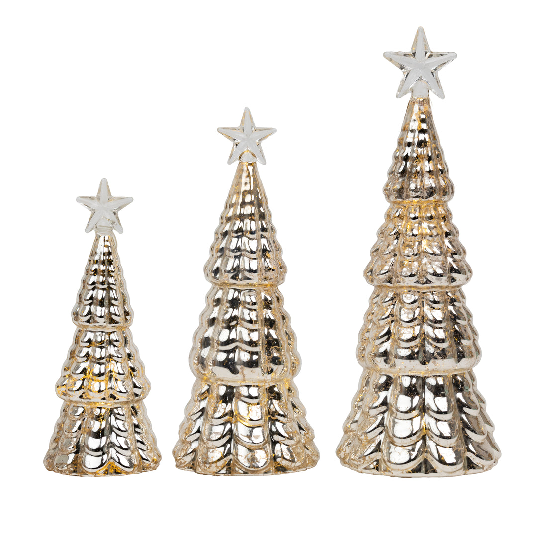 Mercury Glass LED Tree