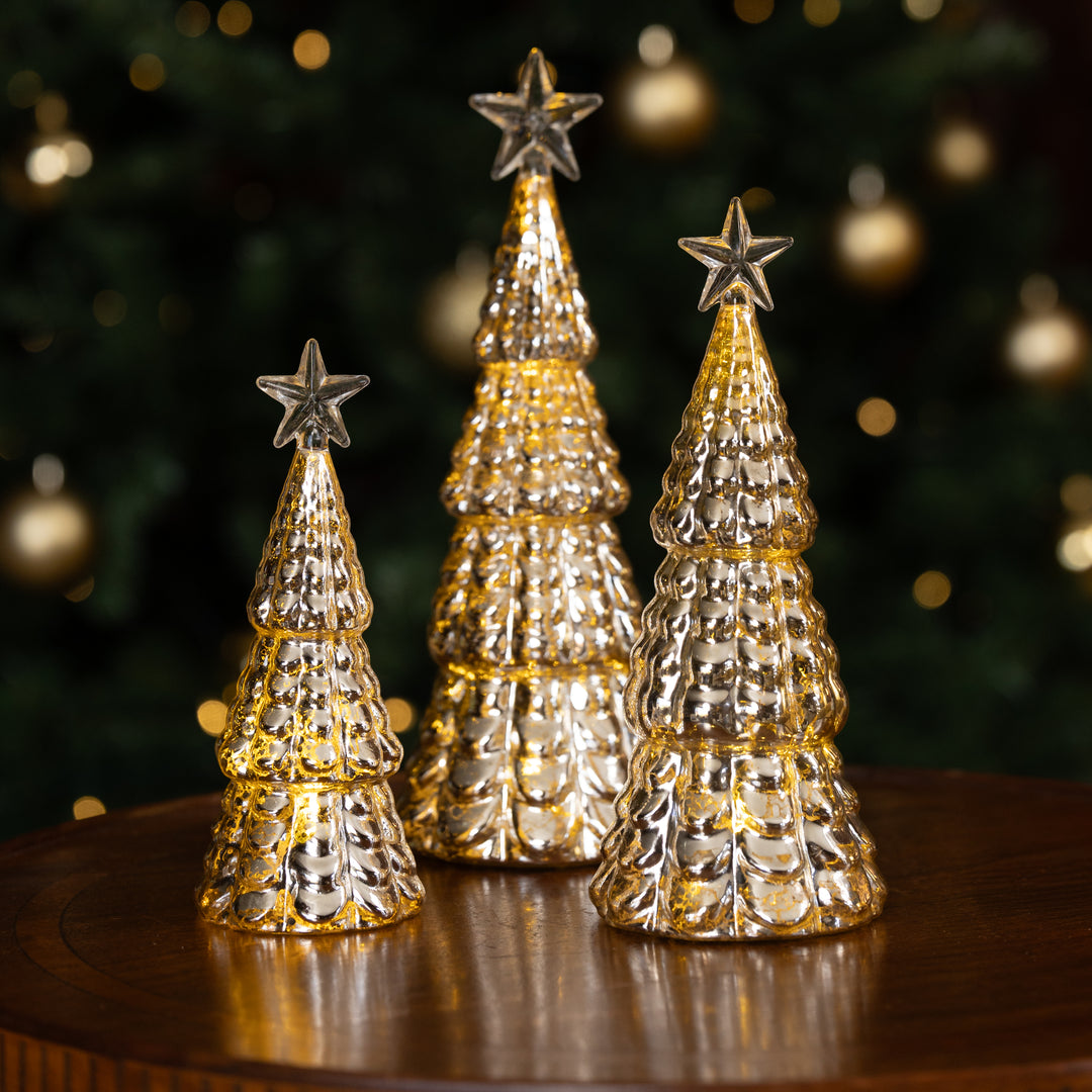 Mercury Glass LED Tree