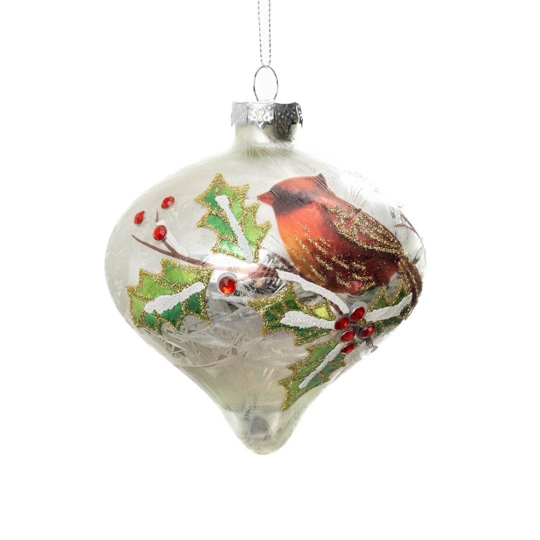 Mercury Glass Cardinal Ornament