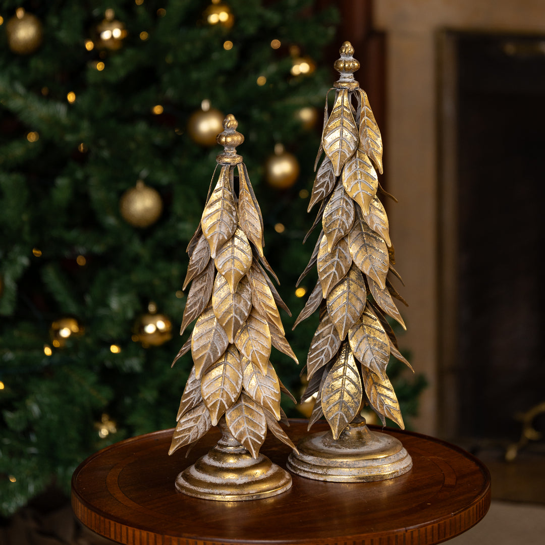 Metal Holly Leaf Tree