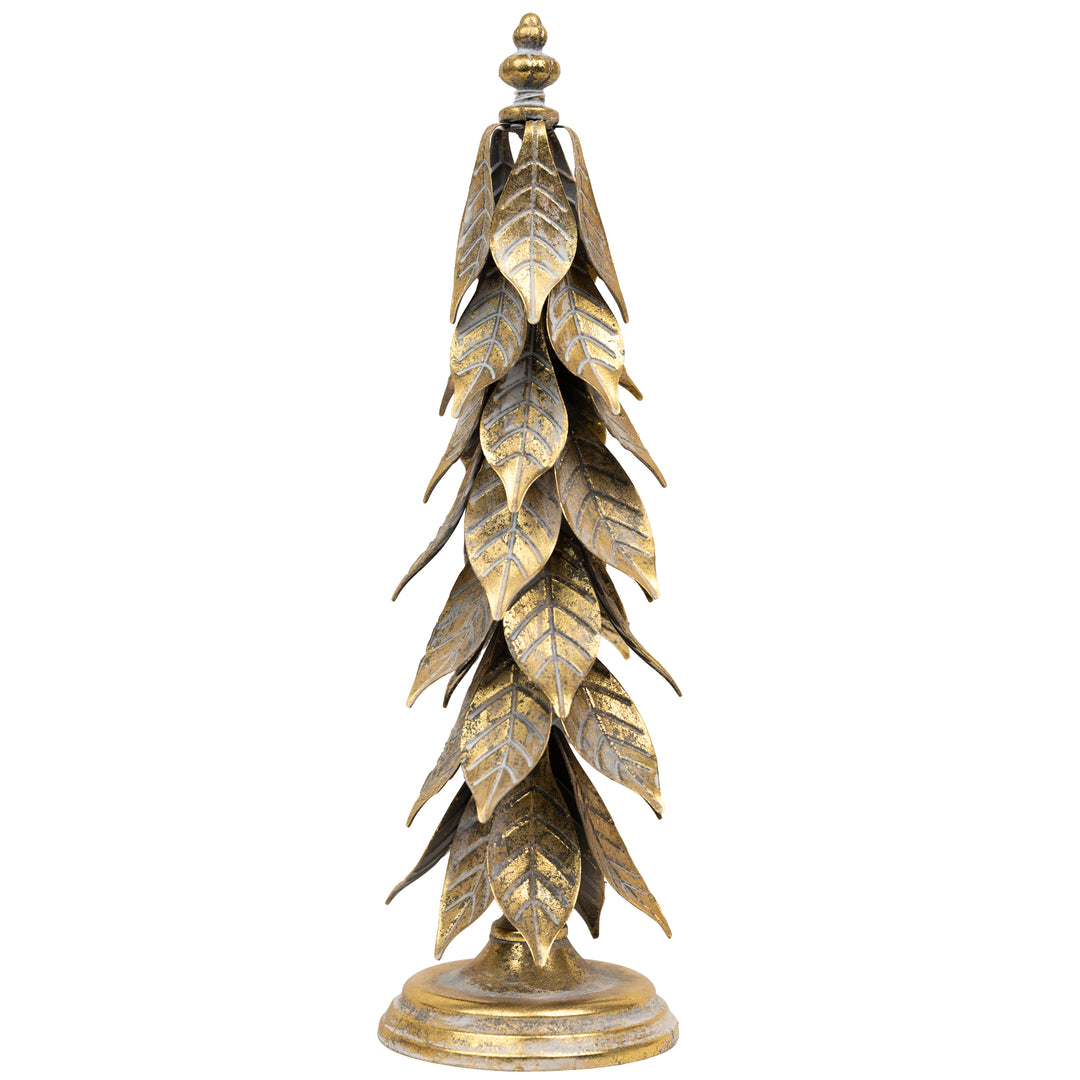 Metal Holly Leaf Tree