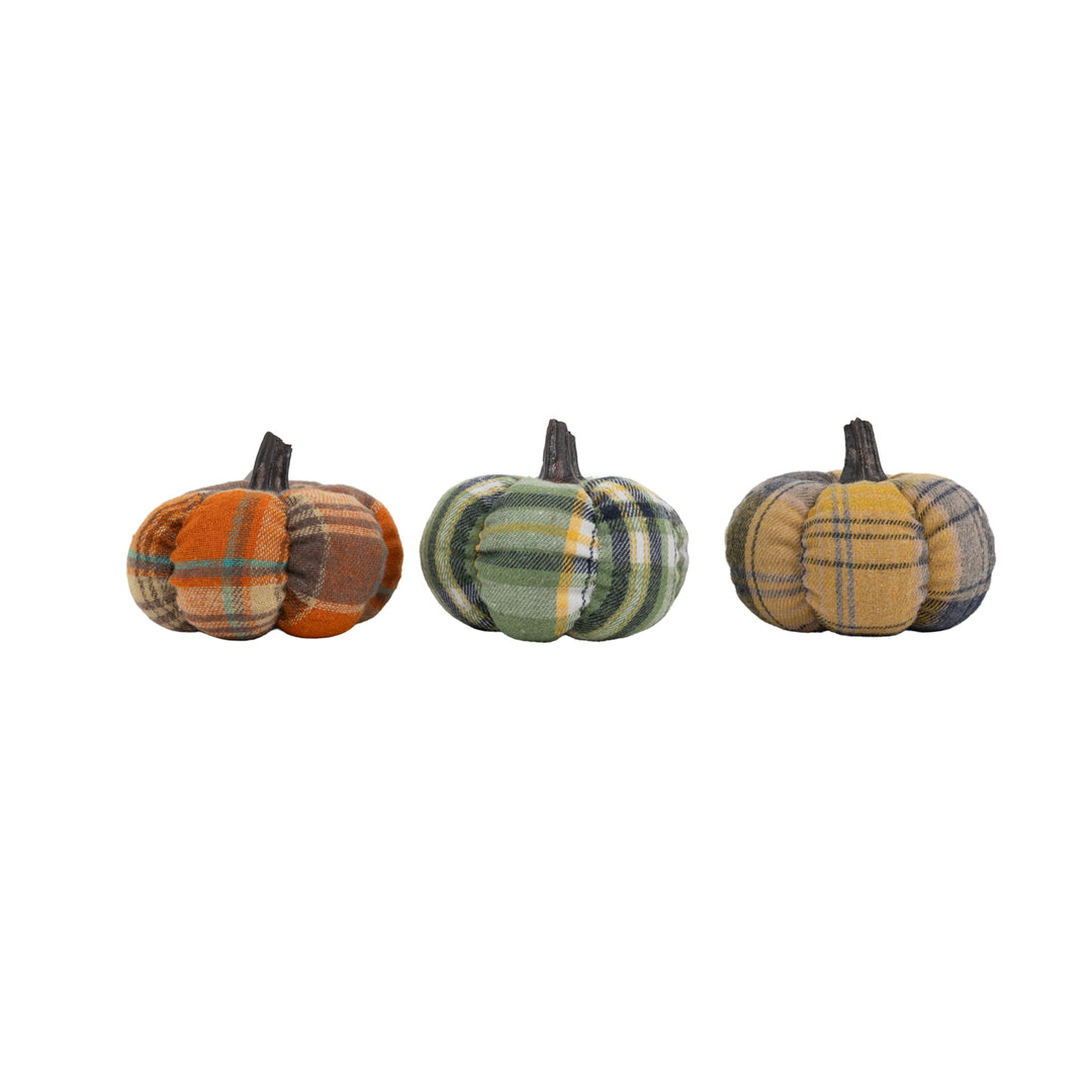 Mini Plaid Pumpkin