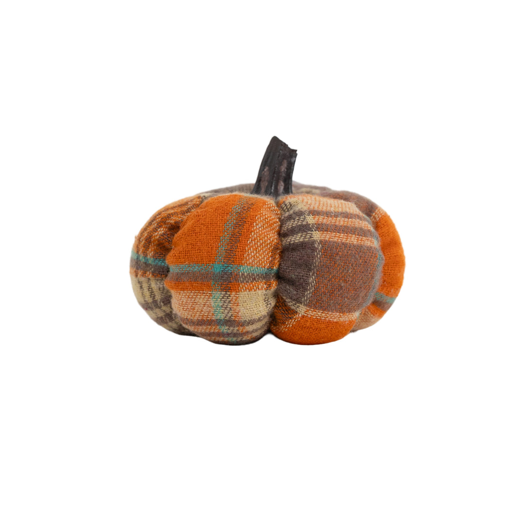 Mini Plaid Pumpkin