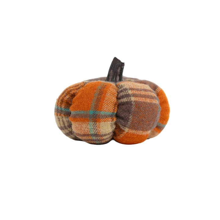 Mini Plaid Pumpkin