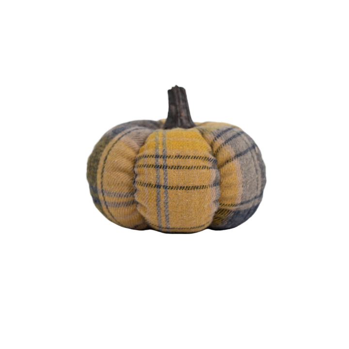 Mini Plaid Pumpkin