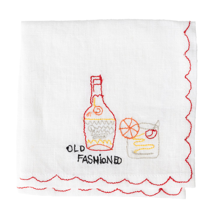 Mixed Drink Embroidered Cocktail Napkin Set