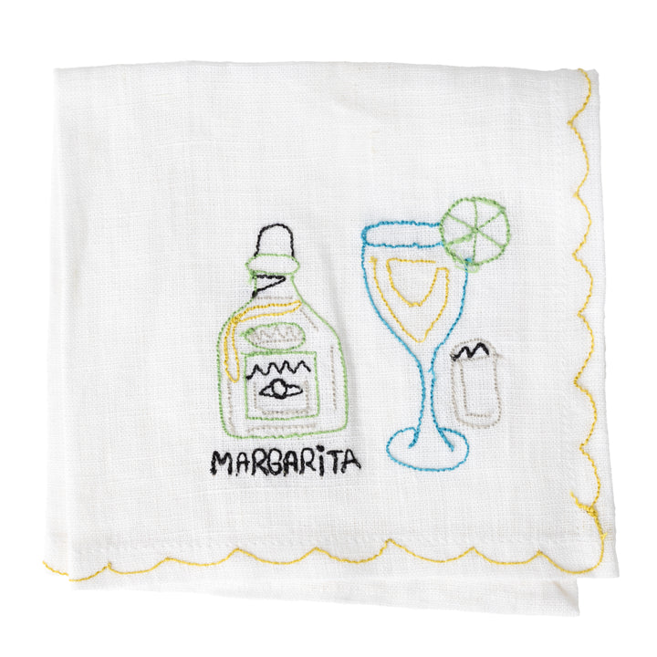 Mixed Drink Embroidered Cocktail Napkin Set