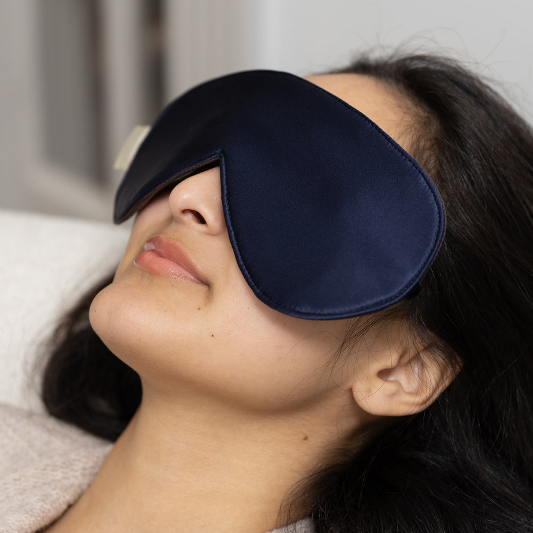 Navy Silk Sleep Mask