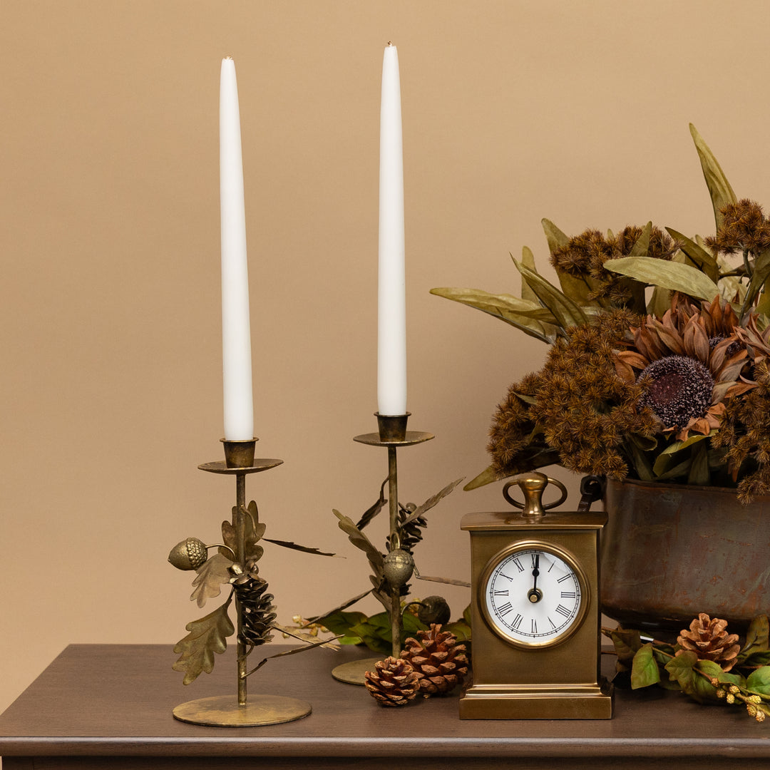 Oak Leaf & Acorn Taper Candleholder
