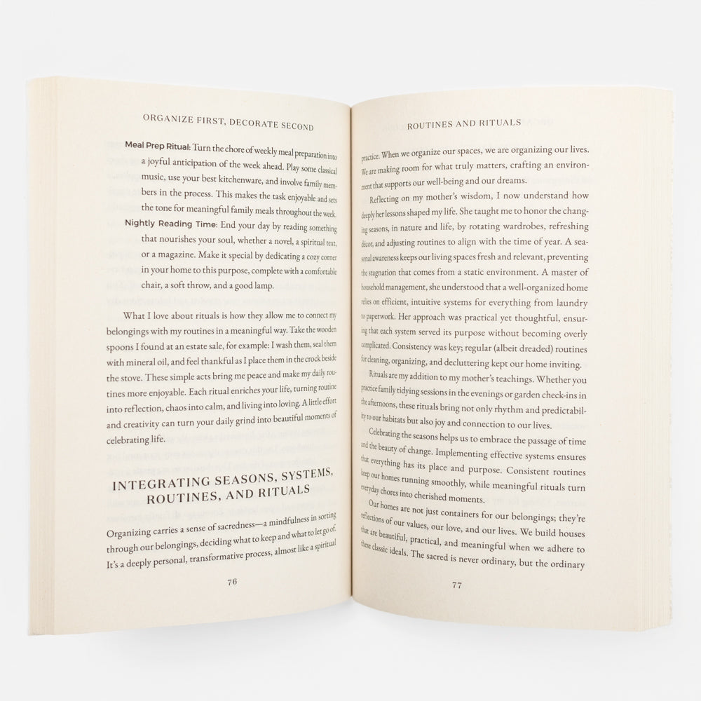 Organize First, Decorate Second