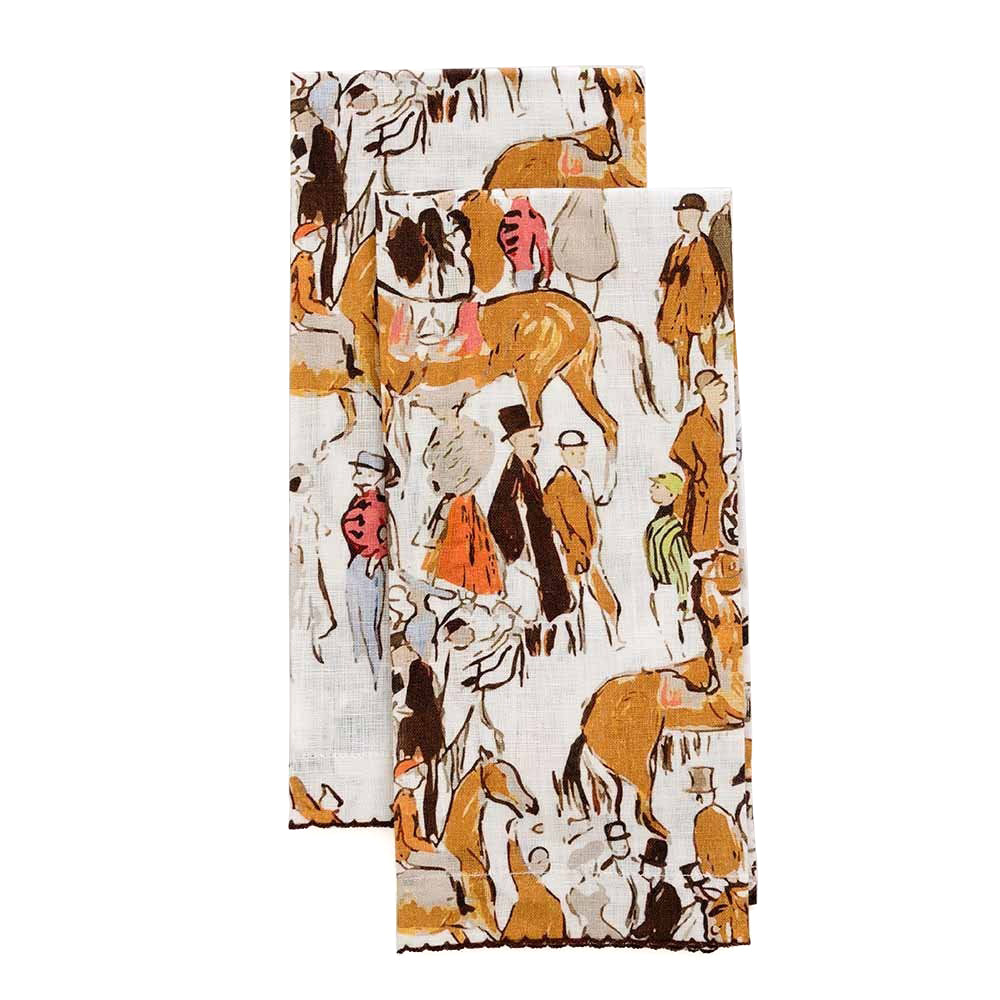 Paddock Scene Linen Tea Towel
