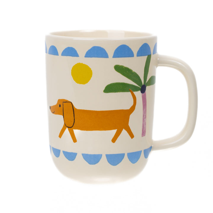 Painted Dog Mug