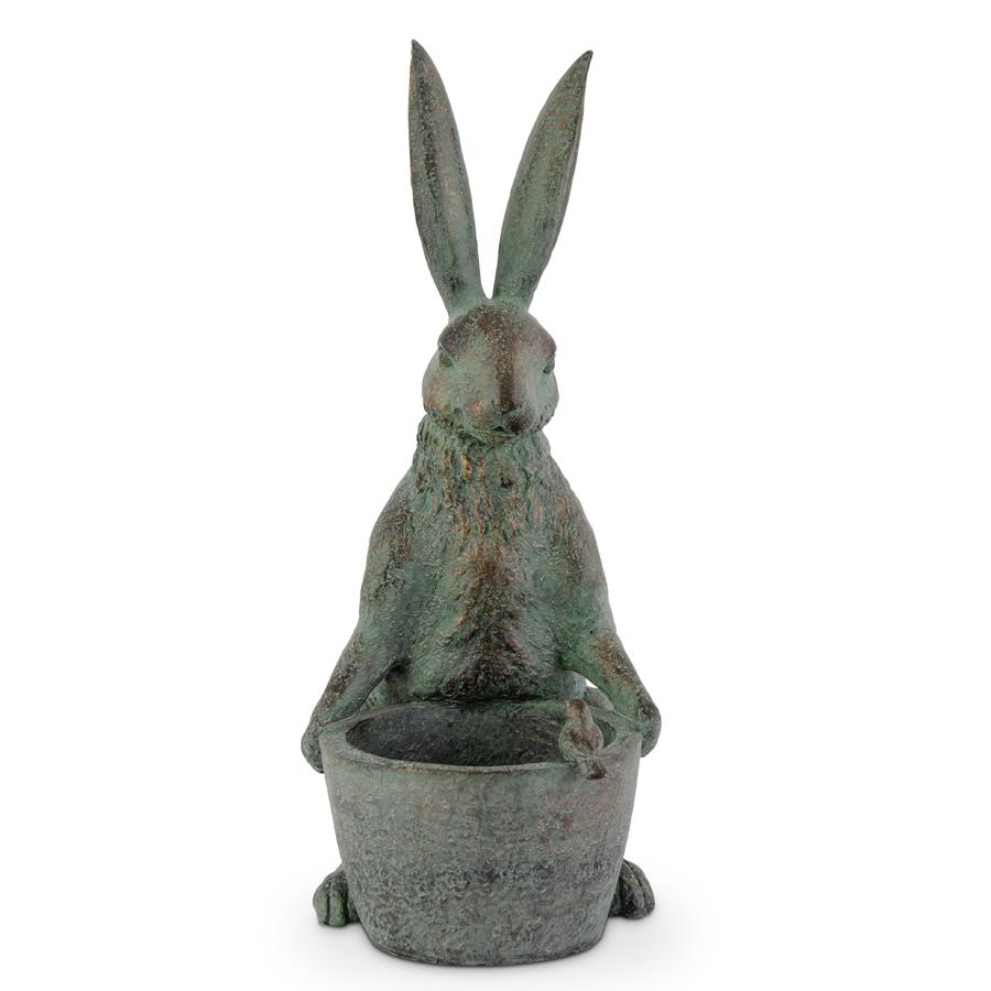 Patina Rabbit Planter