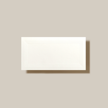 Pearl White Triple Debossed Place Card Set