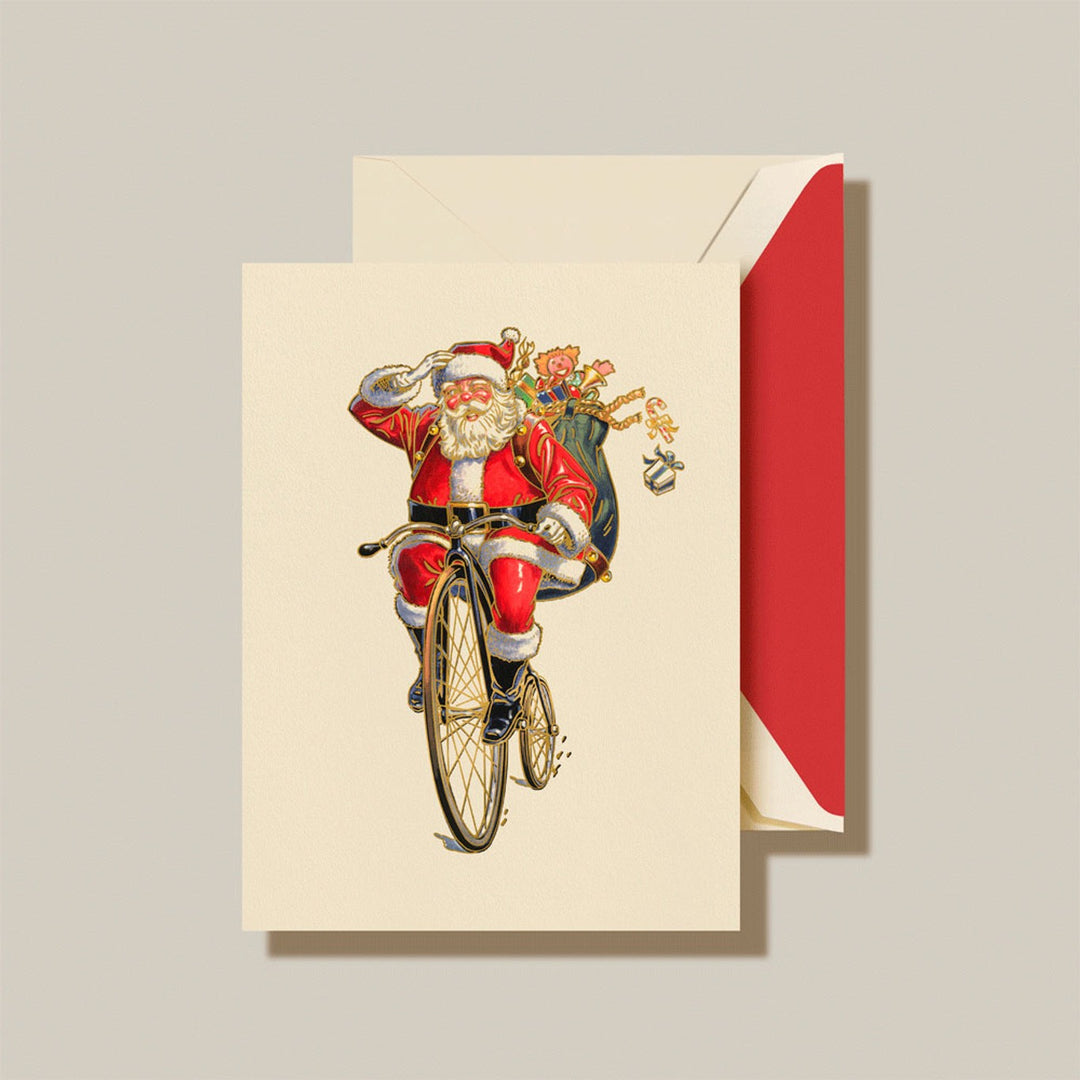 Penny Farthing Santa Boxed Card Set