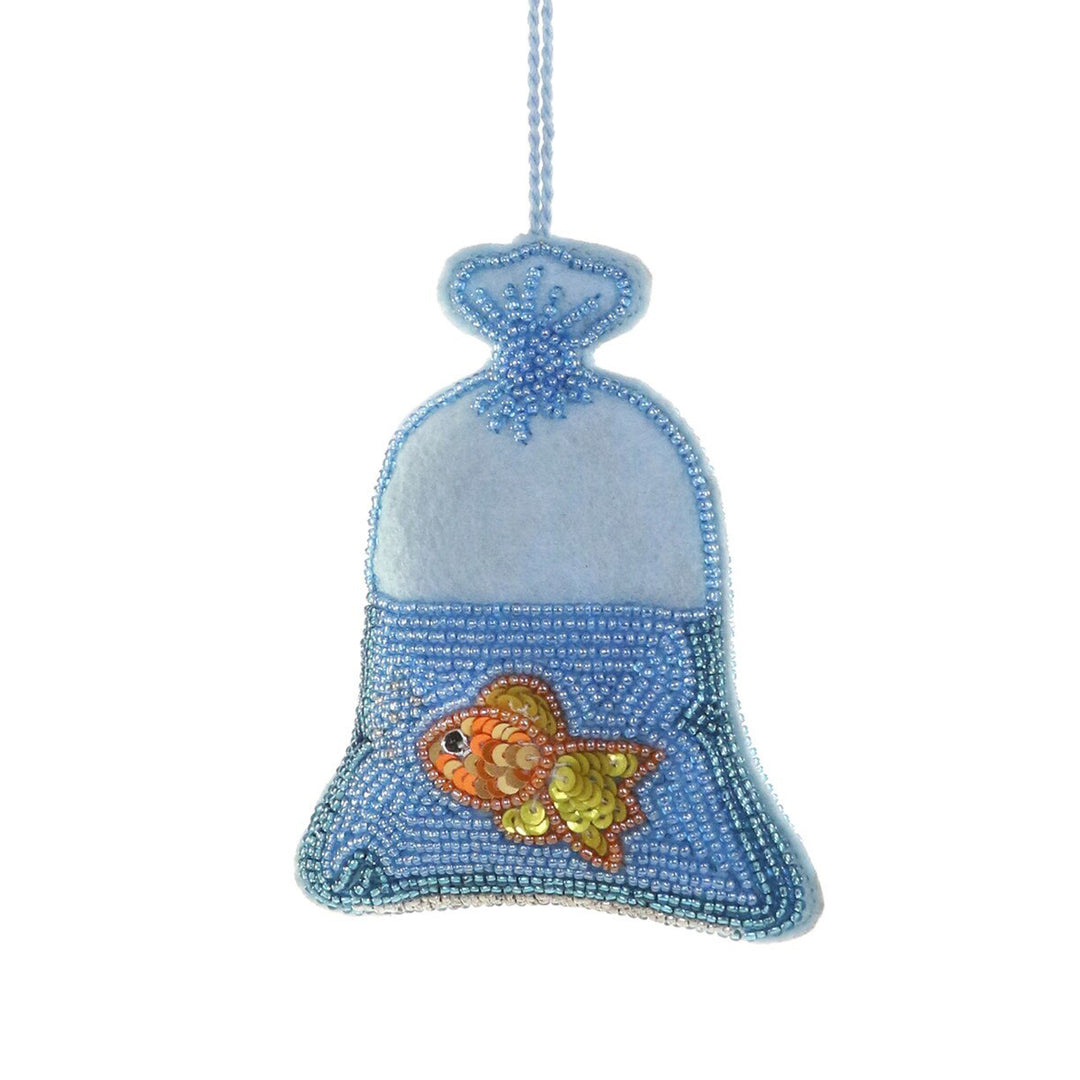 Pet Store Goldfish Beaded Ornament
