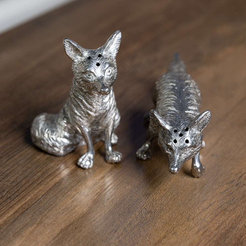 Pewter Foxes Salt & Pepper
