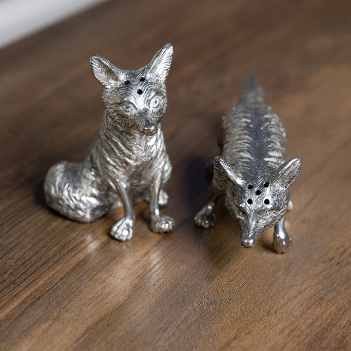 Pewter Foxes Salt & Pepper
