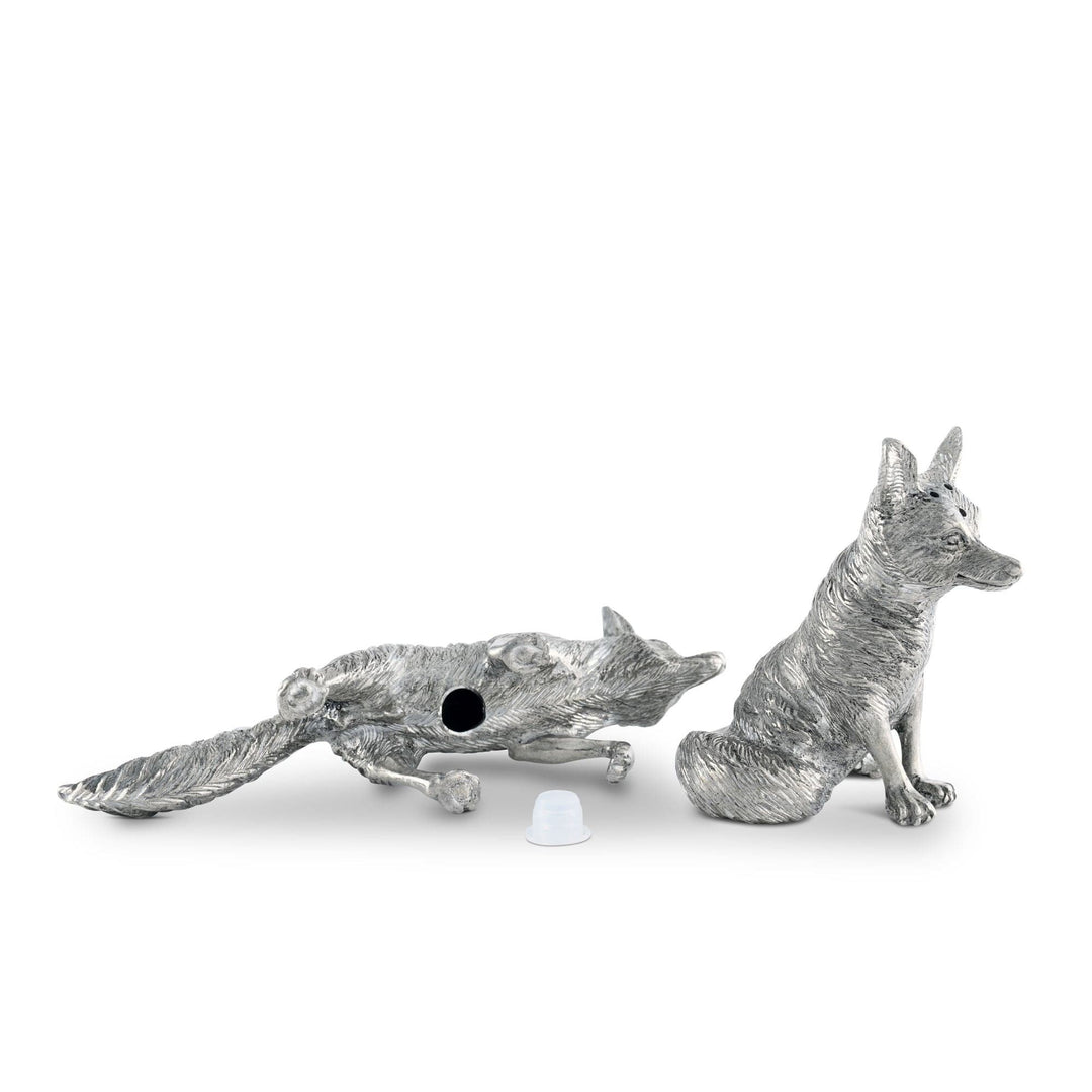 Pewter Foxes Salt & Pepper