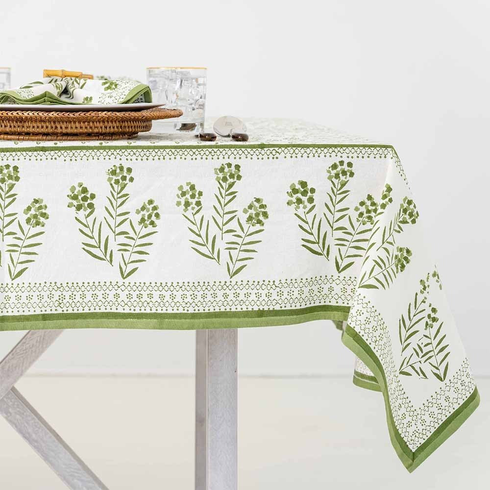 Phlox Green 60 x 120" Tablecloth