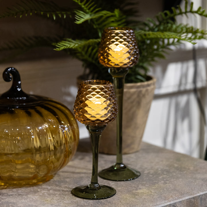 Pinecone Pedestal Votive