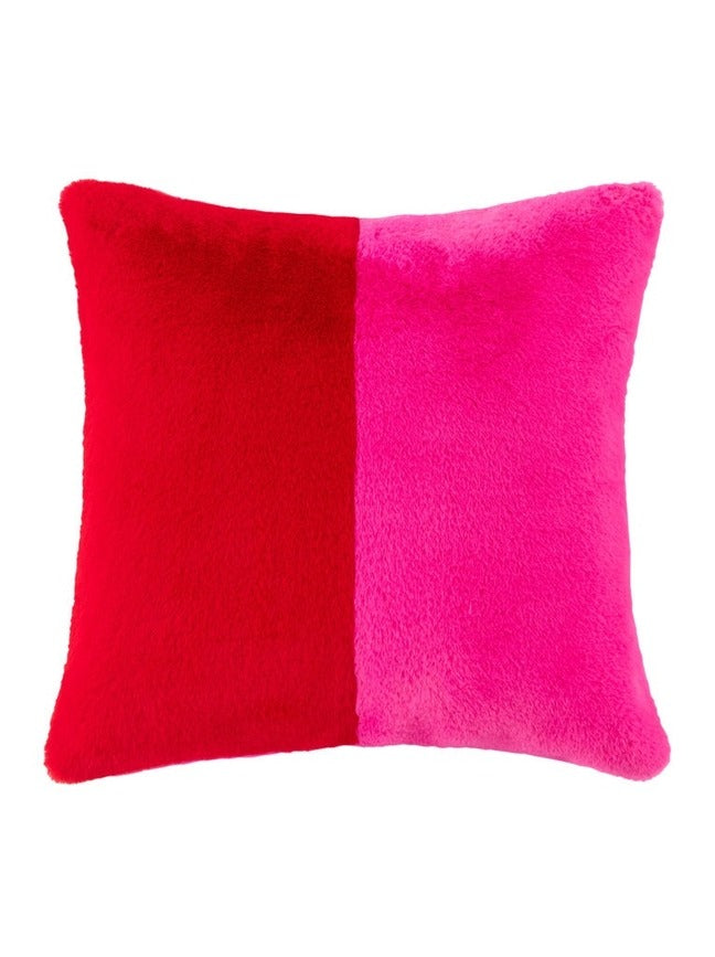 Pink Color Block Pillow