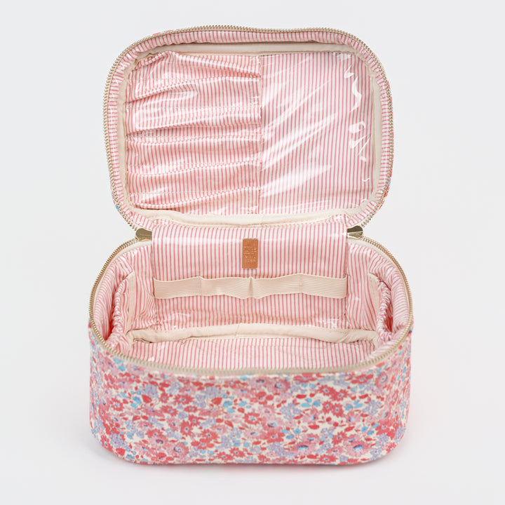 Pink Floral Cosmetic Bag