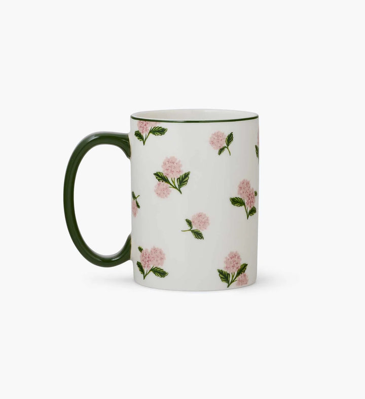 Pink Hydrangea Porcelain Mug