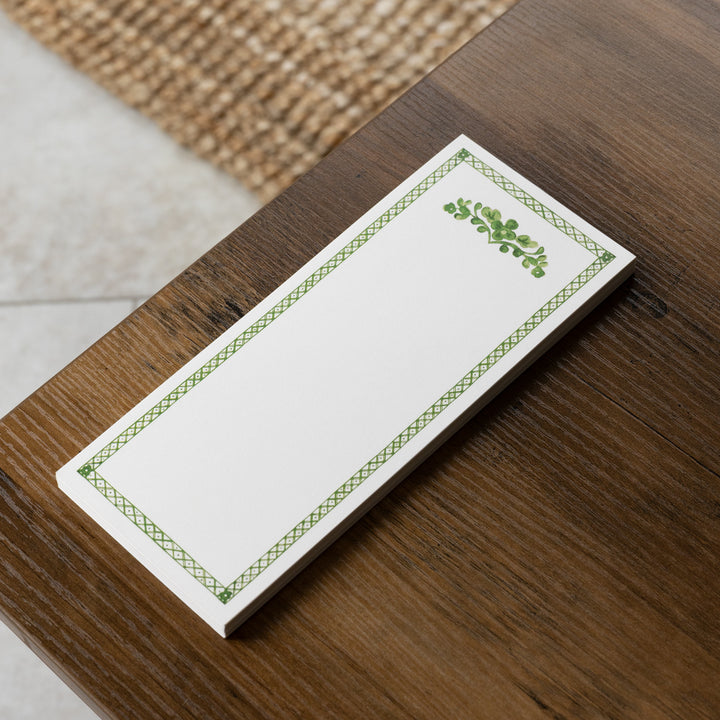 Porcellana Verde Skinny Notepad