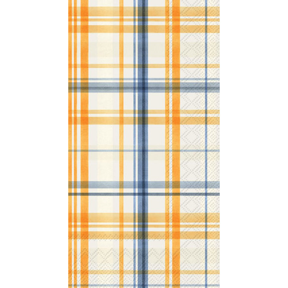 Pumpkin Plaid Paper Guest Towel