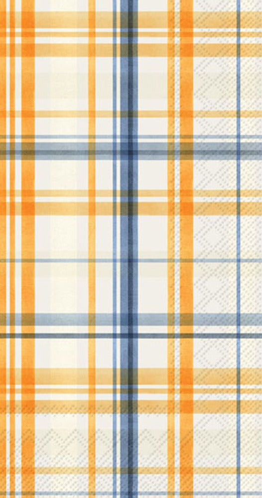 Pumpkin Plaid Paper Guest Towel