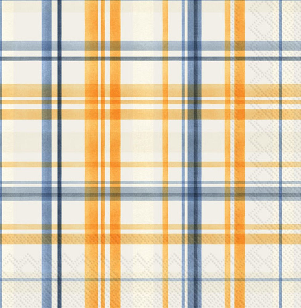 Pumpkin Plaid Paper Lunch Napkins