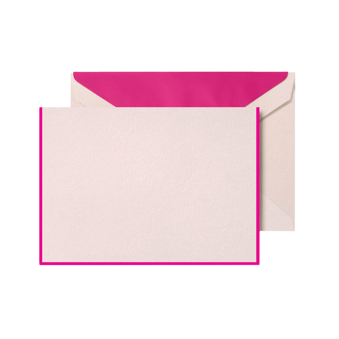 Raspberry Bordered Light Pink Note Set