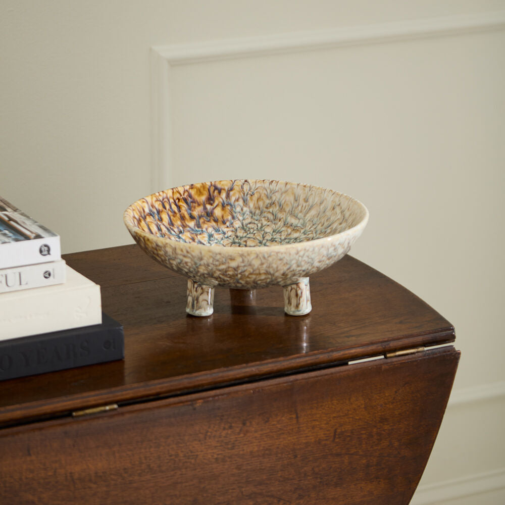 Reactive Glaze Footed Bowl