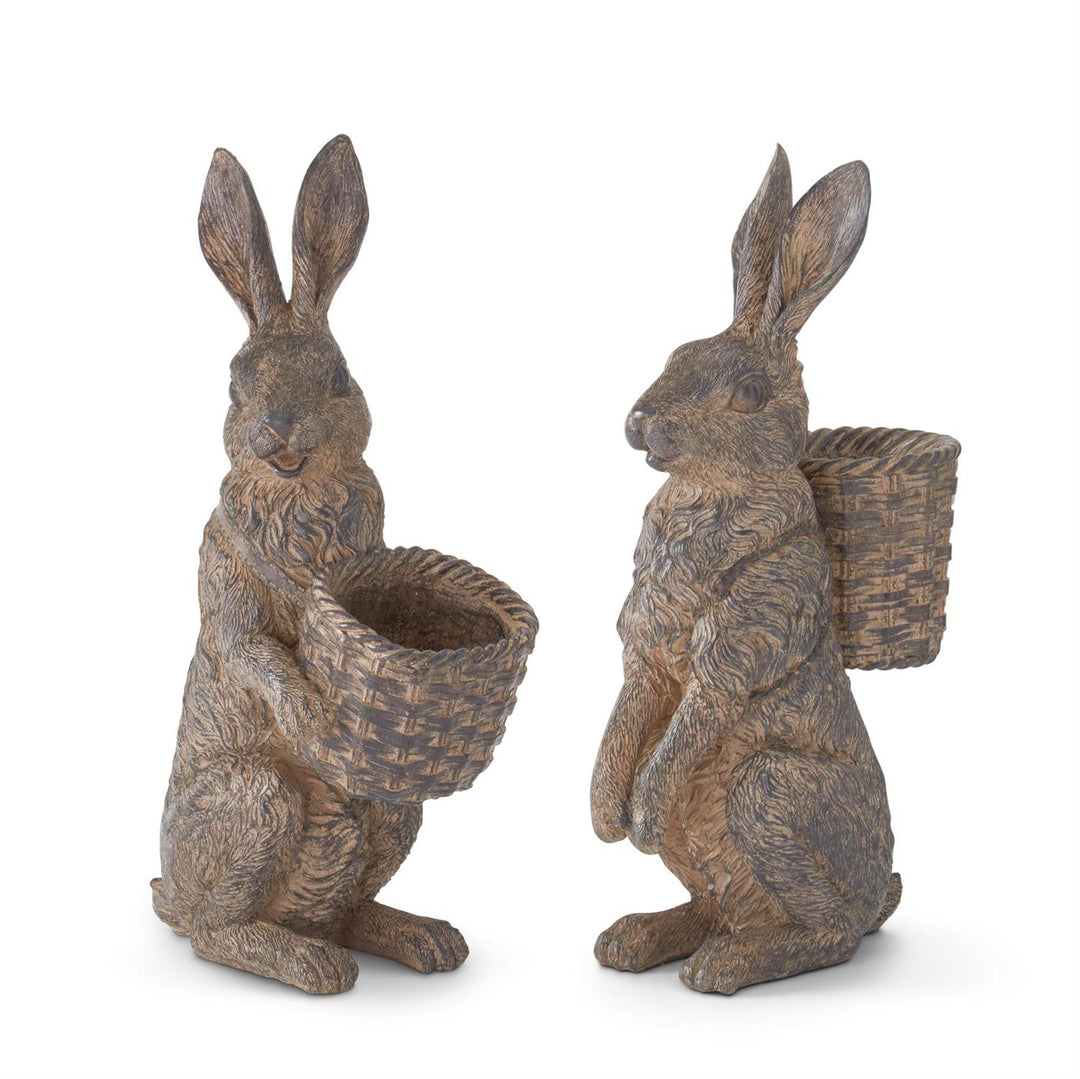 Resin Rabbit with Basket