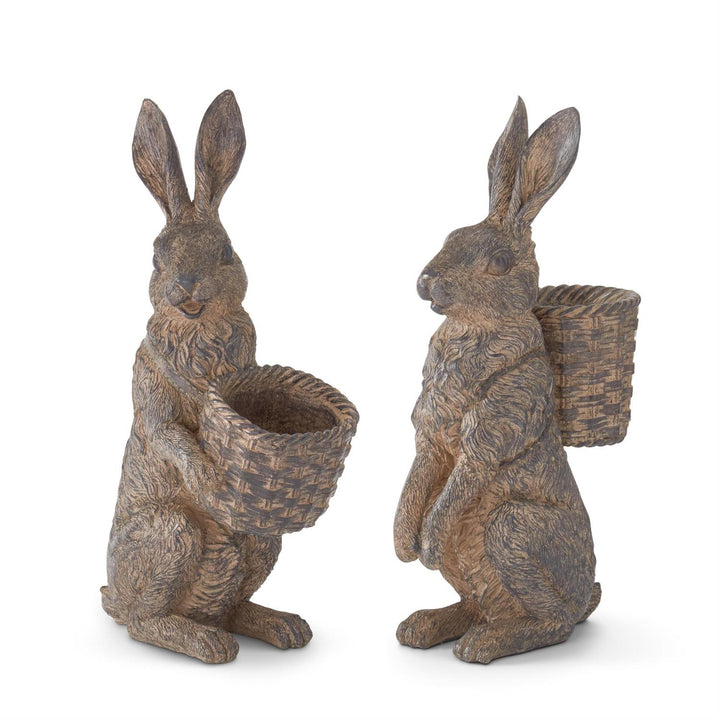 Resin Rabbit with Basket