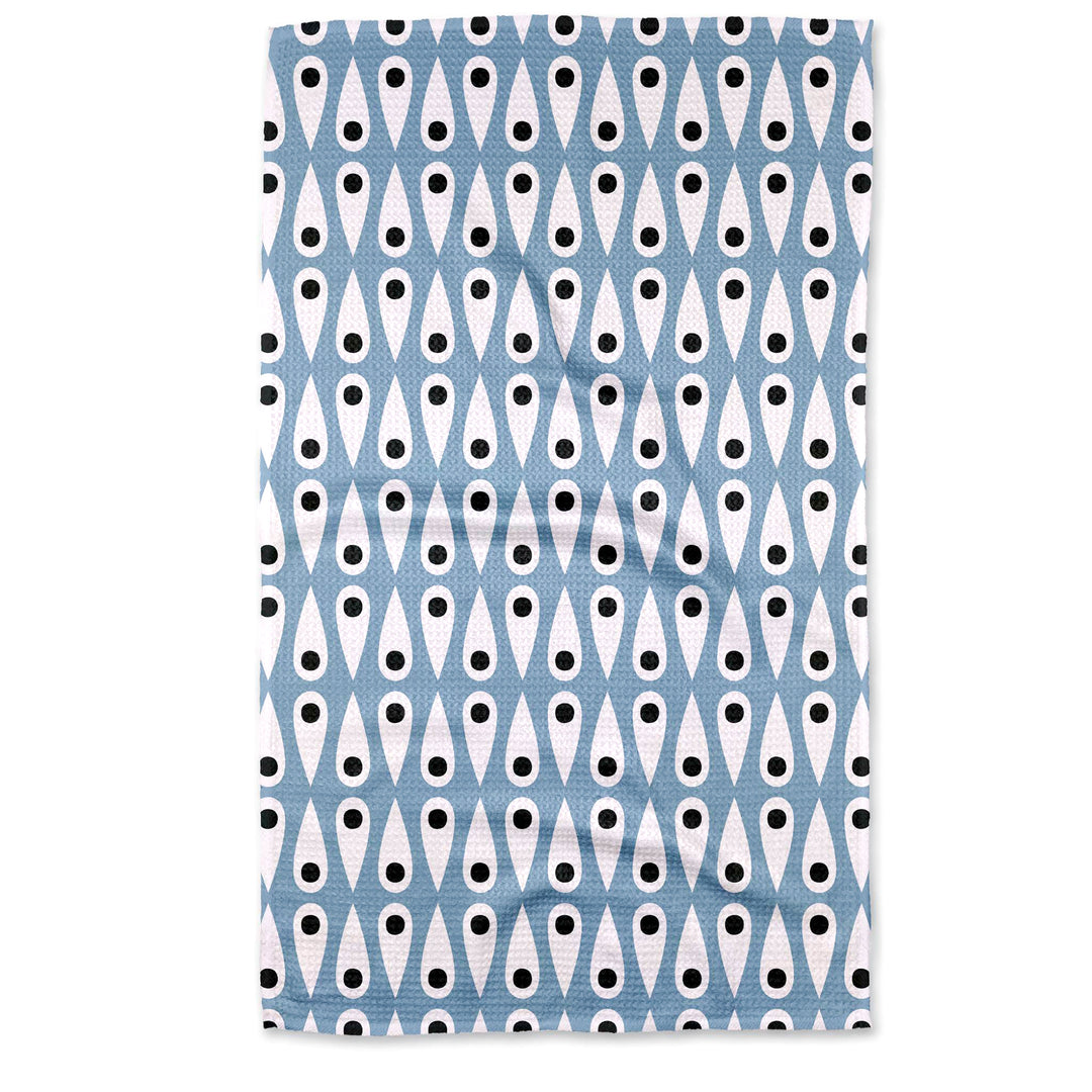Retro Rain Tea Towel