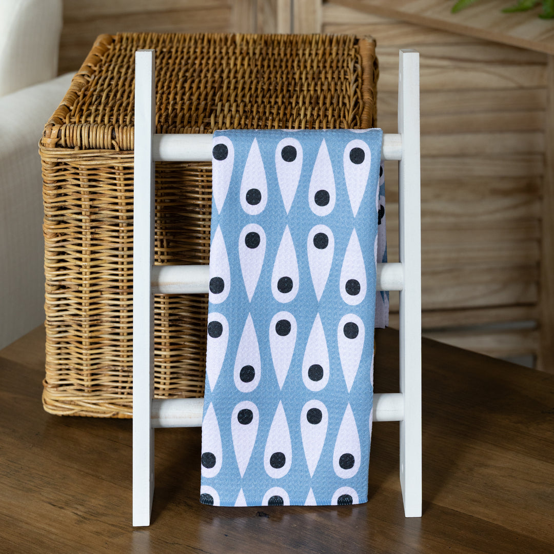Retro Rain Tea Towel