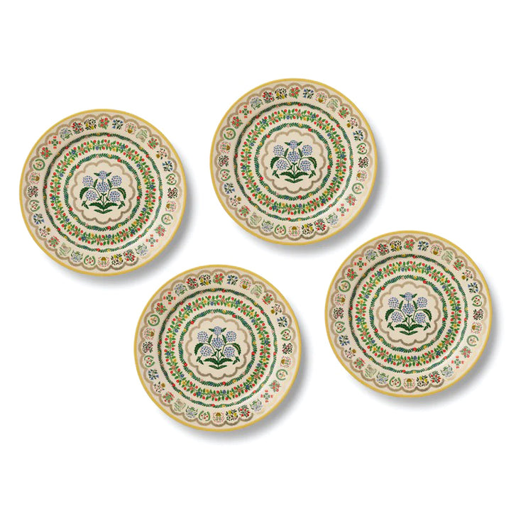 Rosette Porcelain Dinner Plate, Set of 4