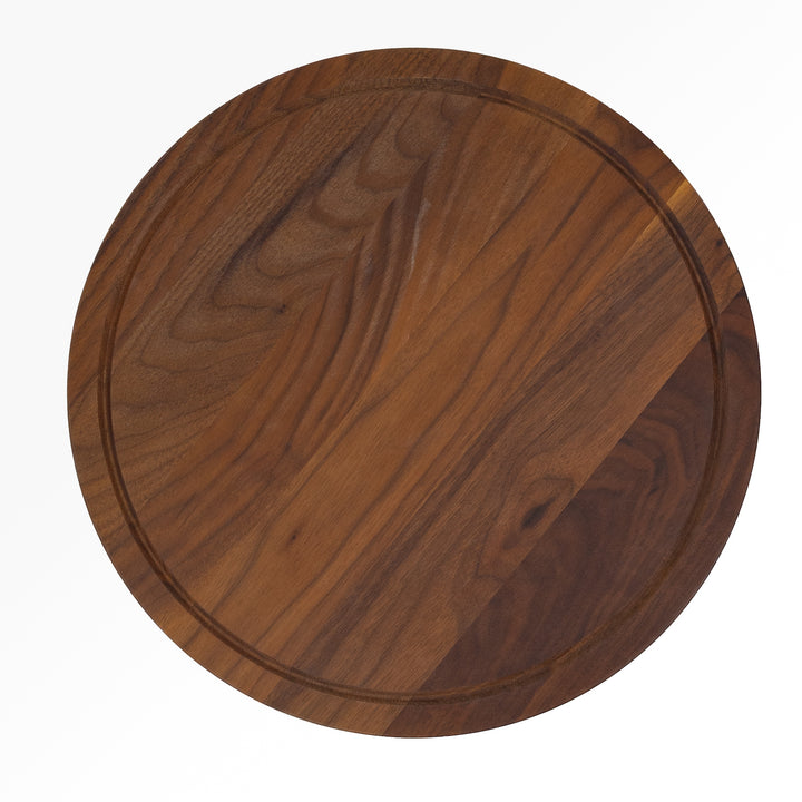 Round Walnut Serving Board