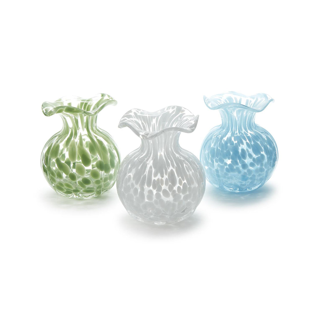 Ruffle Edge Confetti Glass Vase