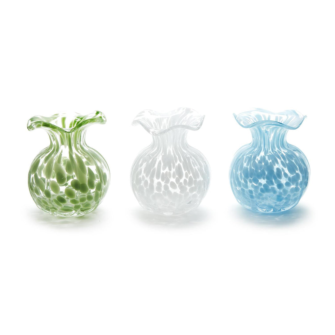 Ruffle Edge Confetti Glass Vase