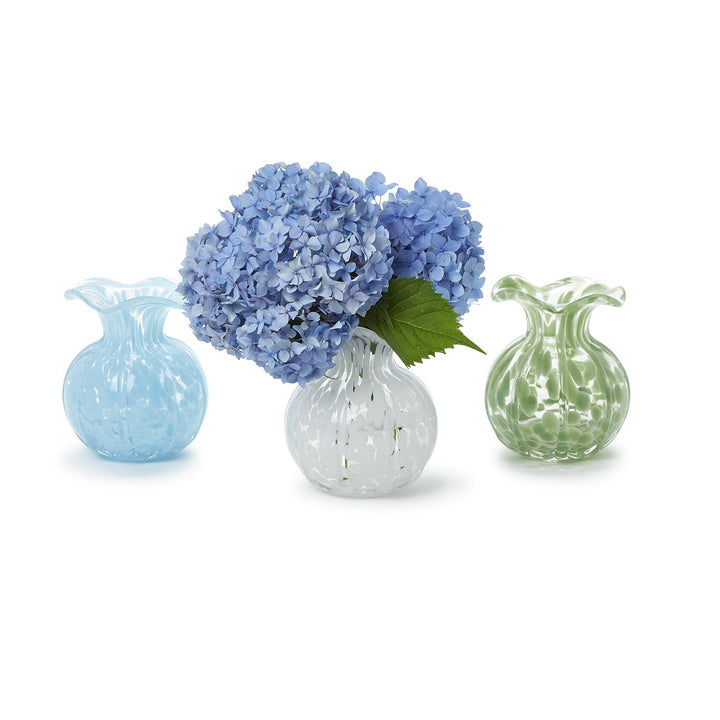 Ruffle Edge Confetti Glass Vase