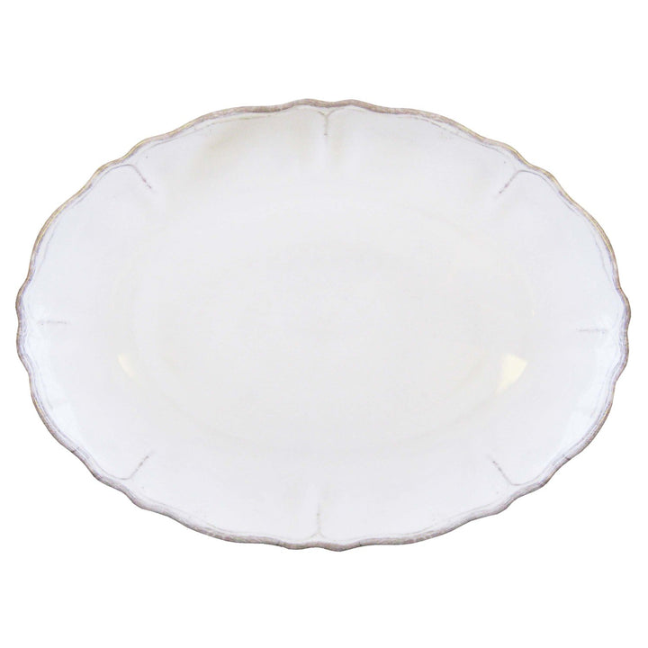 Rustica Antique White Melamine Oval Platter