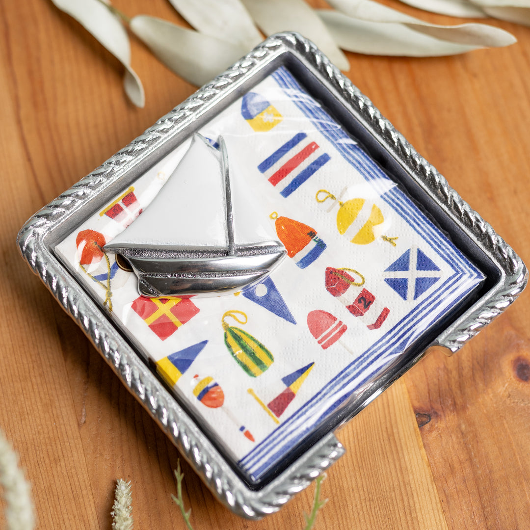 Sailboat Rope Napkin Box Set
