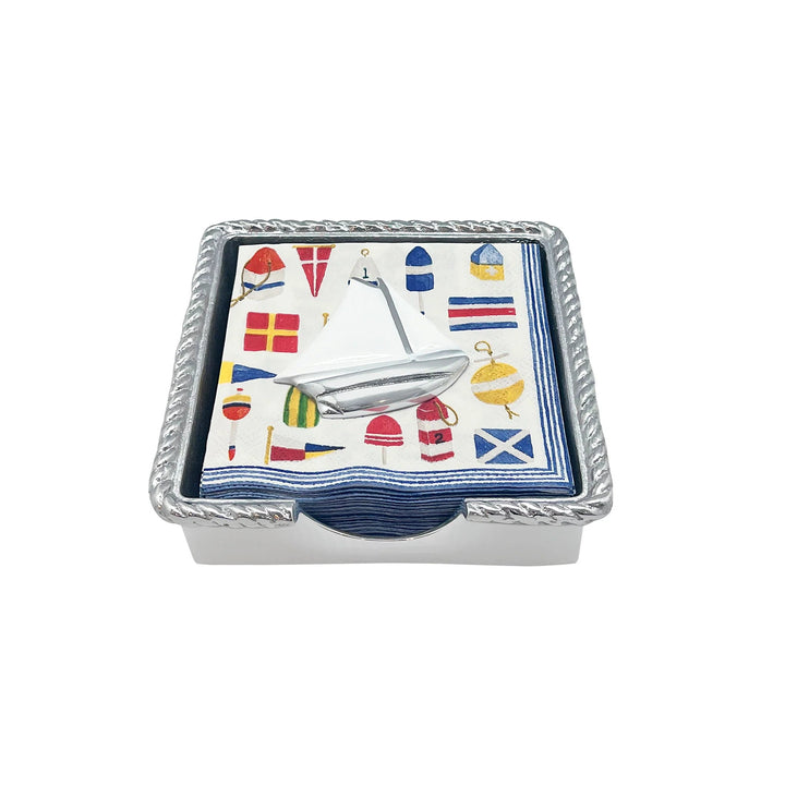 Sailboat Rope Napkin Box Set