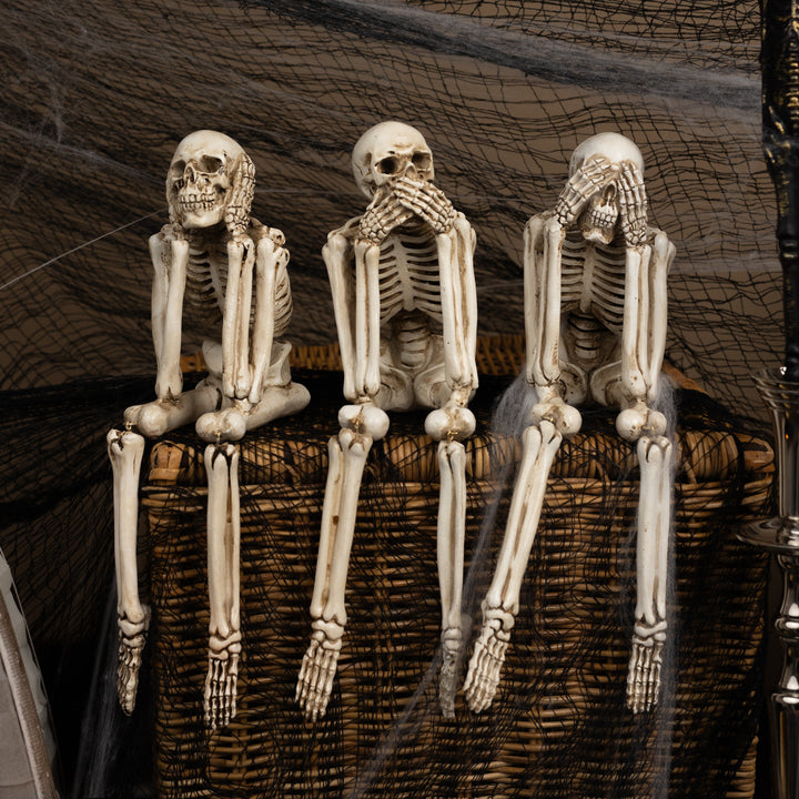 See-Hear-Speak No Evil Skeletons, Set of 3