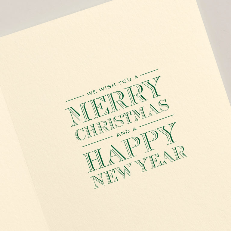 Silver & Gold Beaded Tree Card Set